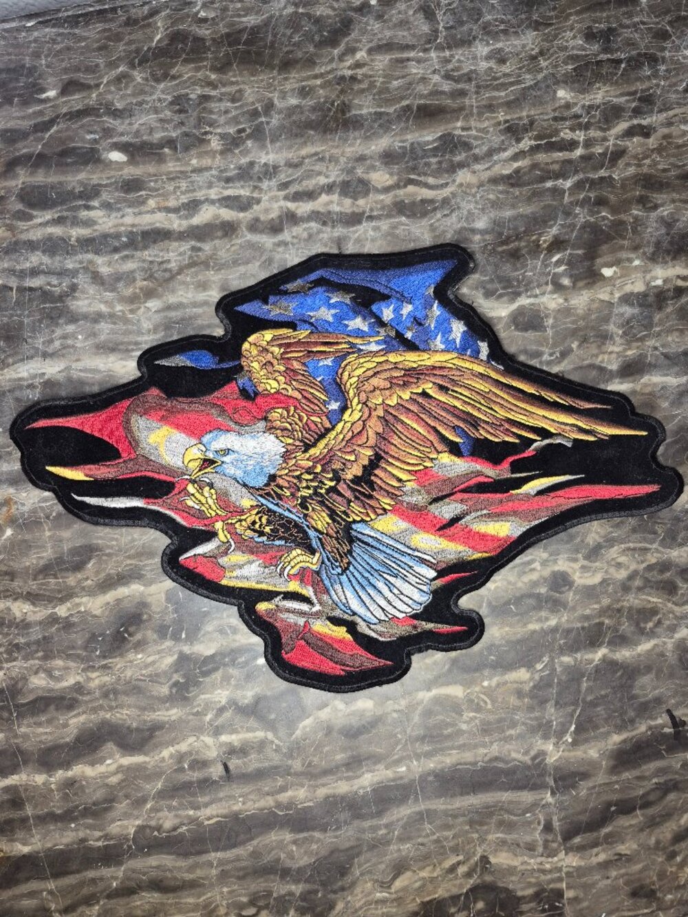 AMERICAN EAGLE EMBROIDERED BIKER PATCH 5 INCH PATCH